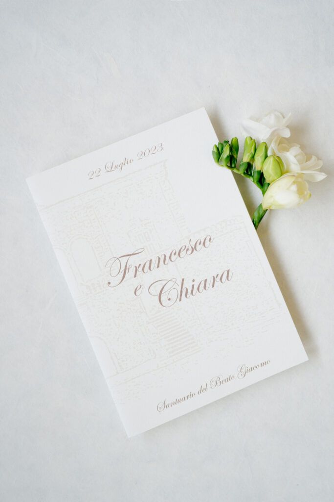 Libretto messa Matrimonio Verona Francesco e Chiara