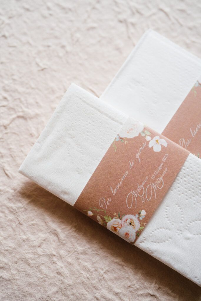 Wedding bag Matrimonio Verona Melania e Massimo, tema floreale