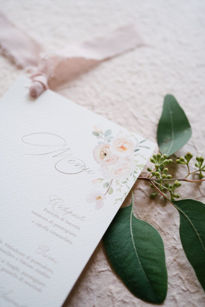 Partecipazione Matrimonio Verona Melania e Massimo, tema floreale